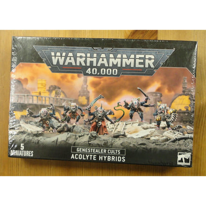 Image of Warhammer 40K 40,000 Genestealer Cults Acolyte Hybrids Miniatures 5pcs GAW51-51