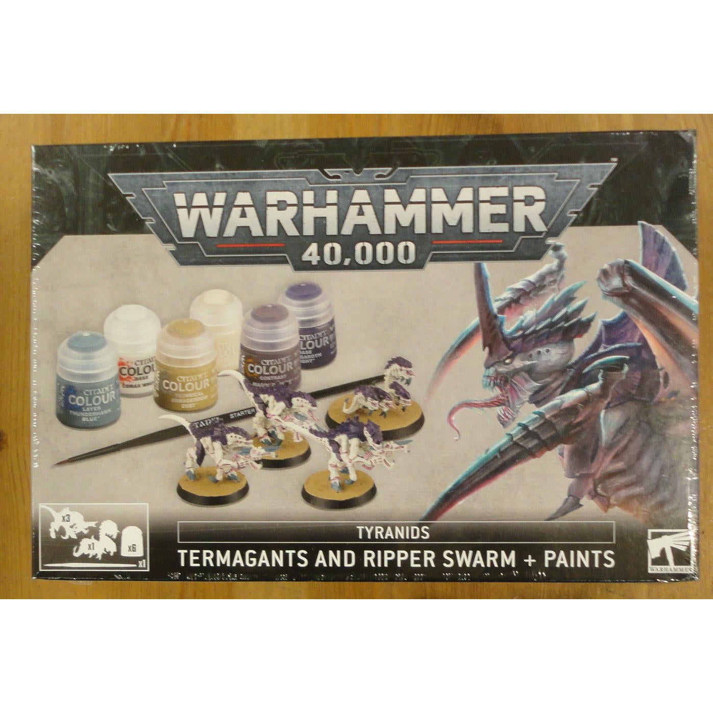 Image of Warhammer 40,000 40K Tyranids Termagants and Ripper Swarm Build + Paint Set
