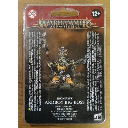 Image of Warhammer Age of Sigmar Orruk Warclans Ironjawz Ardboy Big Boss GAW89-57