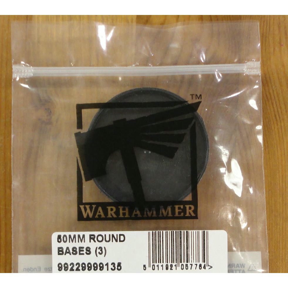 Image of Warhammer 50mm Round Closed Bases for Miniatures (3pcs) GAW99229999135