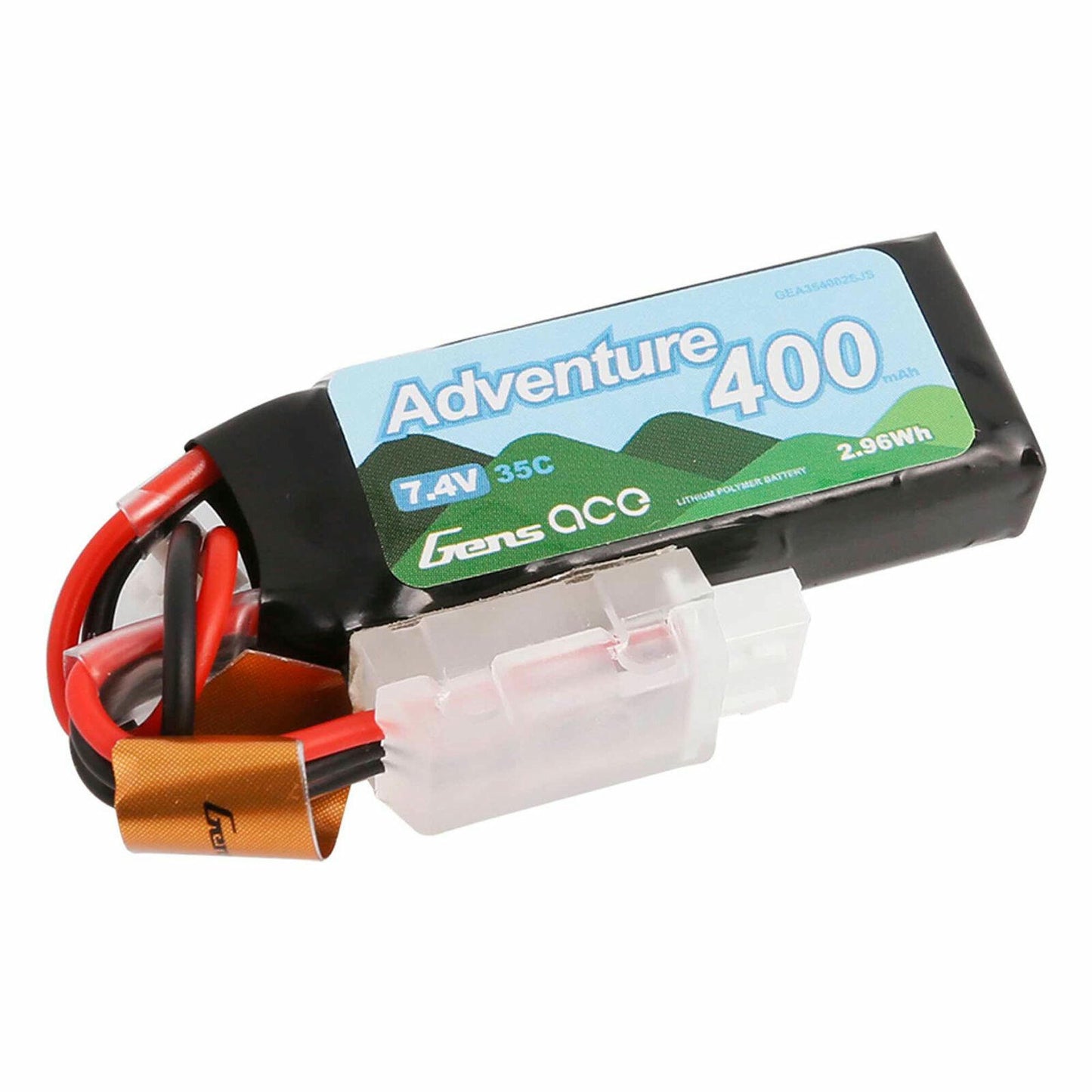 Image of Gens Ace 400mAh 2S 7.4V 35C Lipo Battery Pack w/PH2.0 GEA354002SJS Axial SCX24