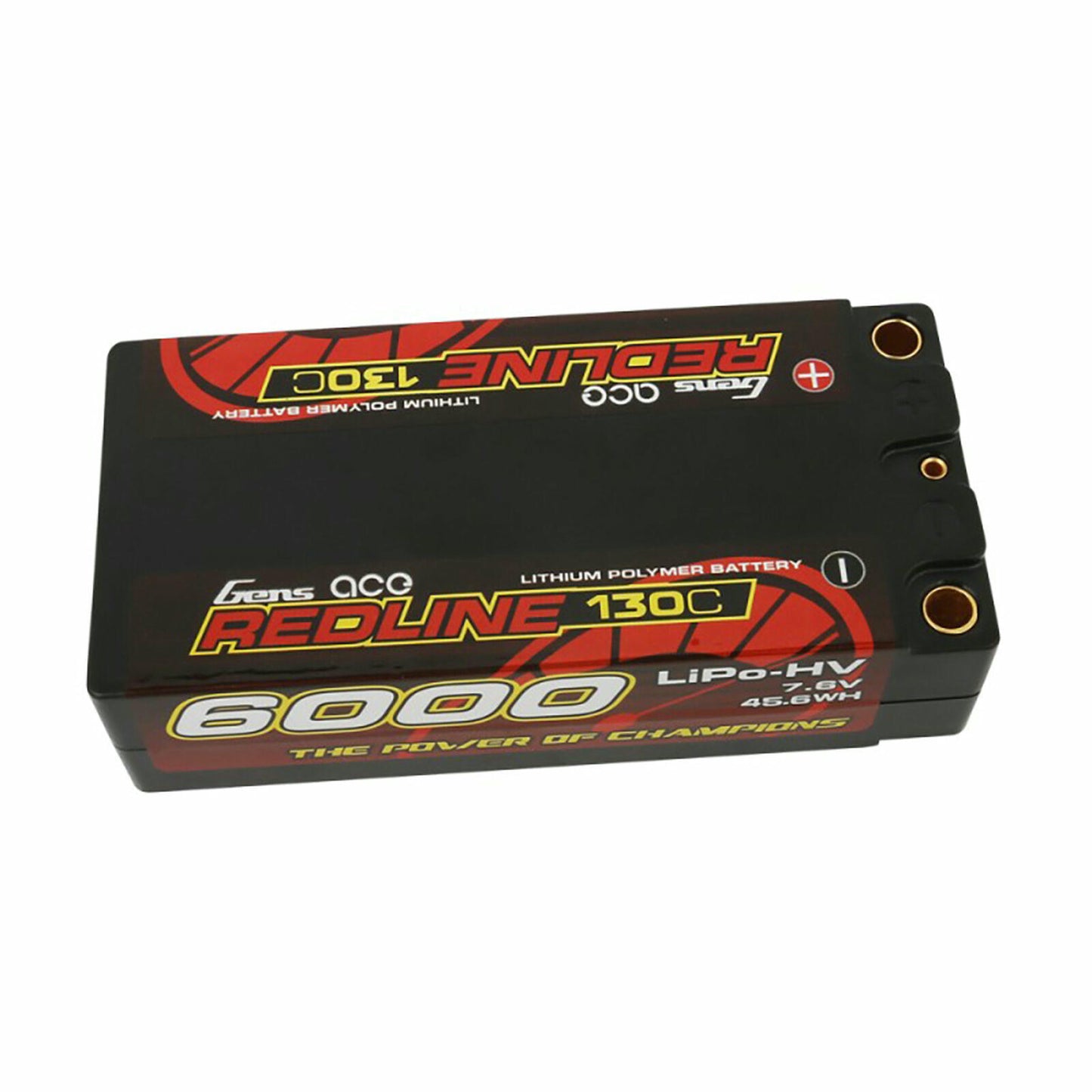 Image of Gens Ace 7700mAh 7.6V 130C Redline Shorty Lipo Battery Pack w/5mm Bullet Tubes 