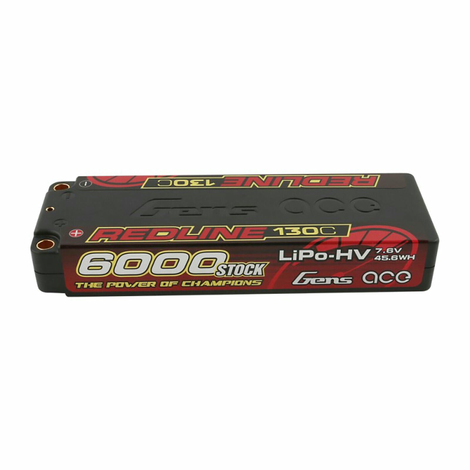 Image of Gens Ace 7000mAh 7.6V 130C Redline Lipo Battery Pack w/5mm Bullet Tubes 