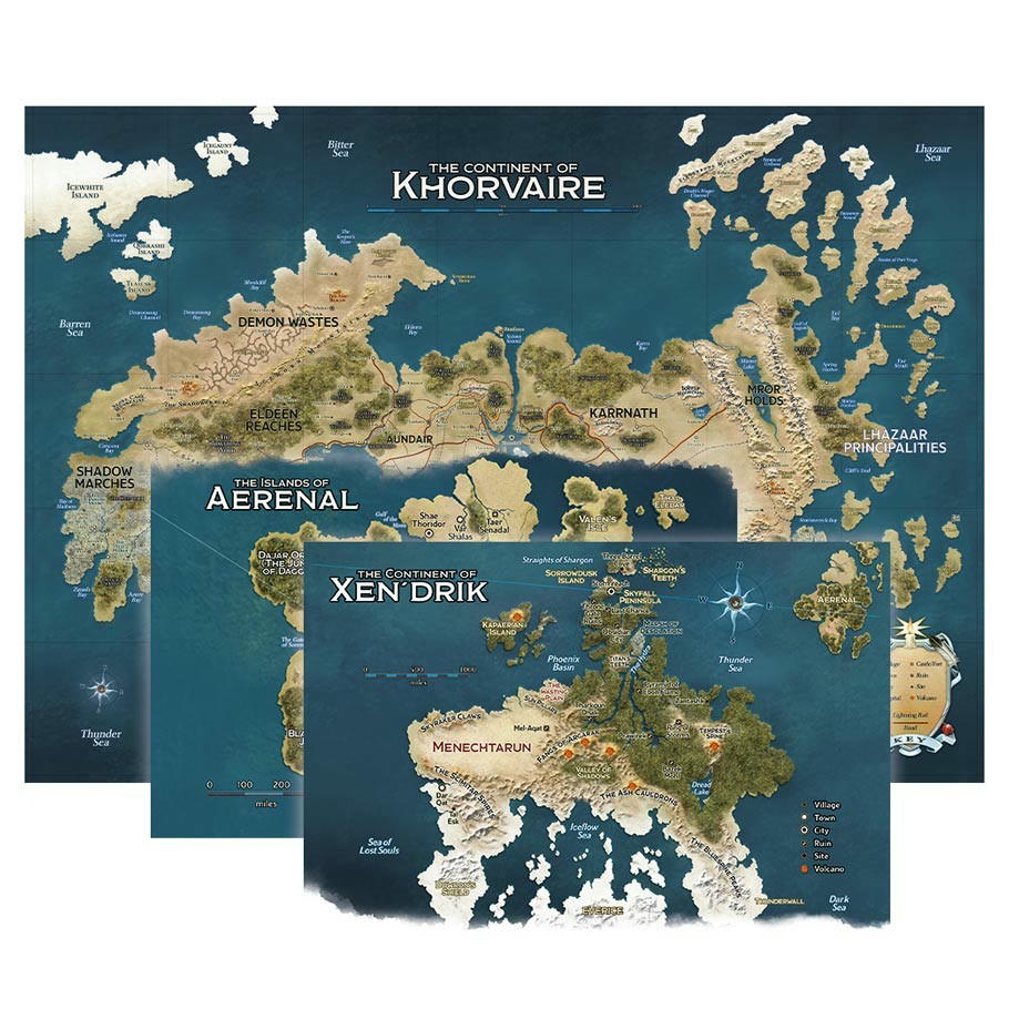 Gale Force Nine D&D Eberron Map Set Nations of Khorvair