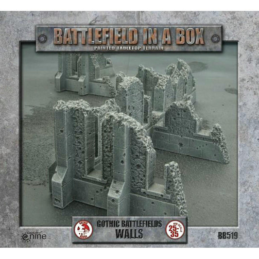 Battlefield in a Box Painted Gothic Ruined Walls Miniatures Scenery
