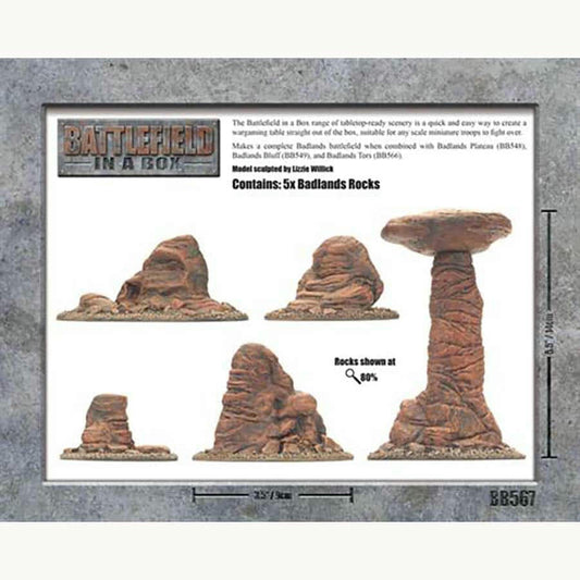 Battlefield in a Box: Badlands Pillars - BB567 - Terrain By