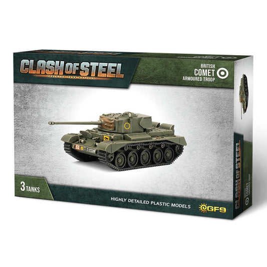 Image of Clash of Steel: British - Comet Armoured Troop (x3 Plastic)