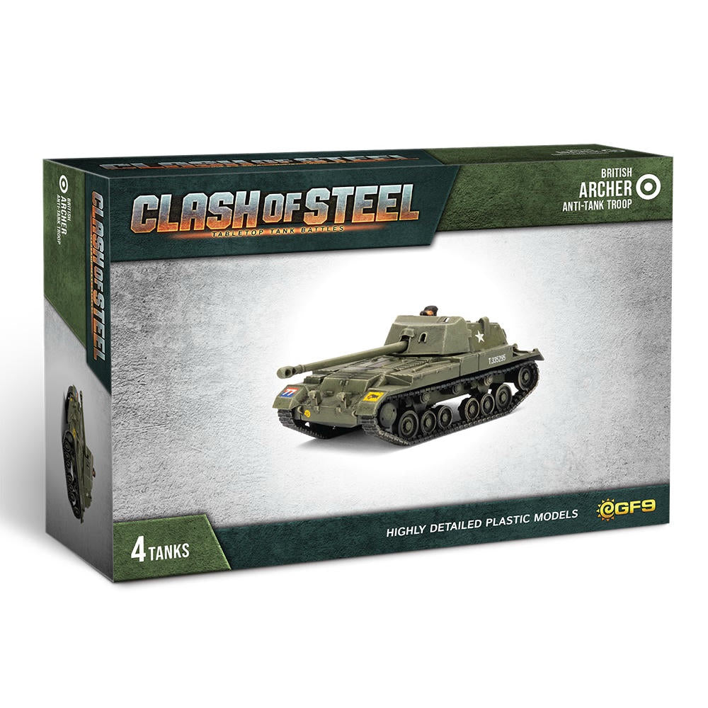 Image of Clash of Steel: British - Archer Anti-Tank Troop (x4 Plastic)