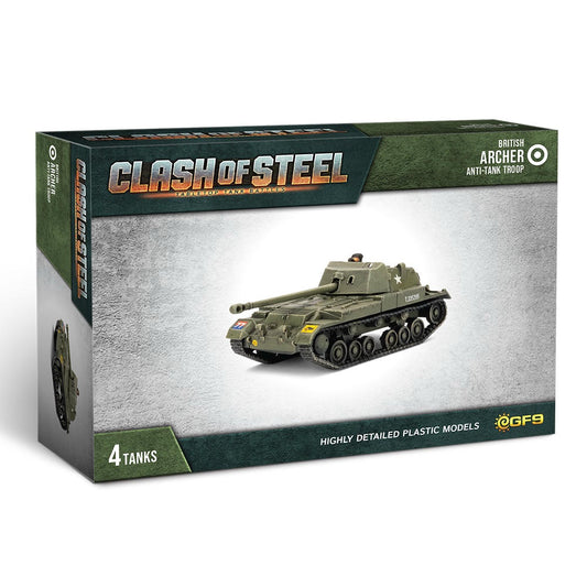 Image of Clash of Steel: British - Archer Anti-Tank Troop (x4 Plastic)