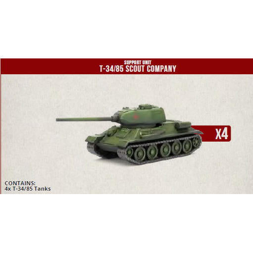 Image of Clash of Steel: Soviet - T-34/85 Scout Company (x4 Plastic)