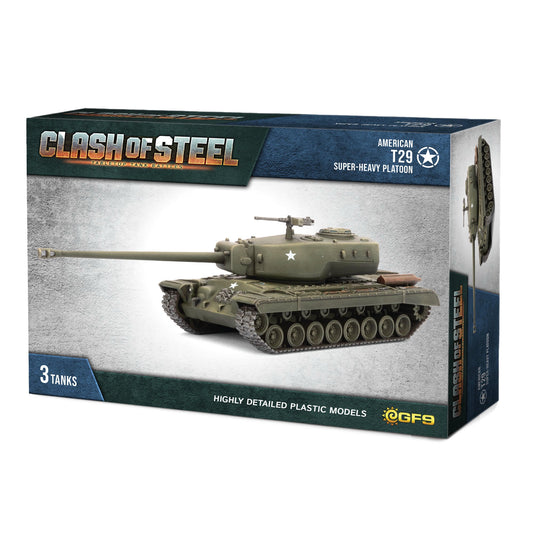Image of Clash of Steel: American - T29 Super-Heavy Tank Platoon (x3 Plastic)