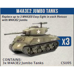 Image of Clash of Steel: American - M4A3E2 Jumbo Tank Platoon (x3 Plastic)