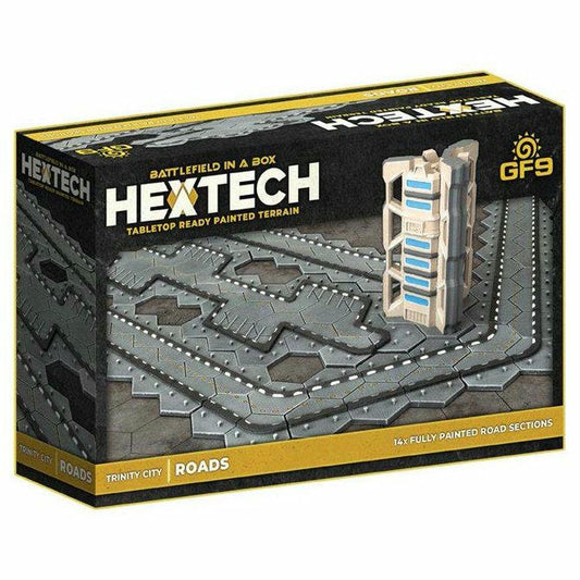 Image of Battlefield in a Box Hextech Trinity City Roads Battletech Scenery GF9HEXT18