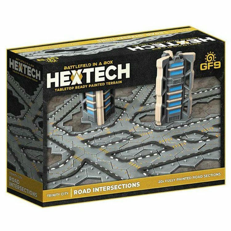 Image of Battlefield in a Box Hextech Trinity Road Intersections Battletech Scenery