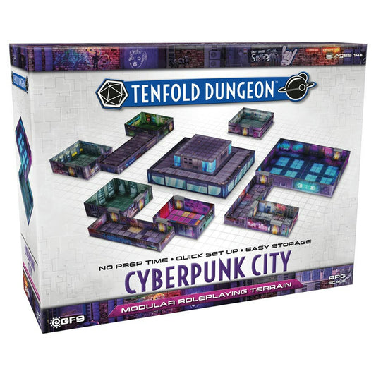 Image of Tenfold Dungeon Cyberpunk City Roleplaying Game RPG Modular Terrain Set TFD010