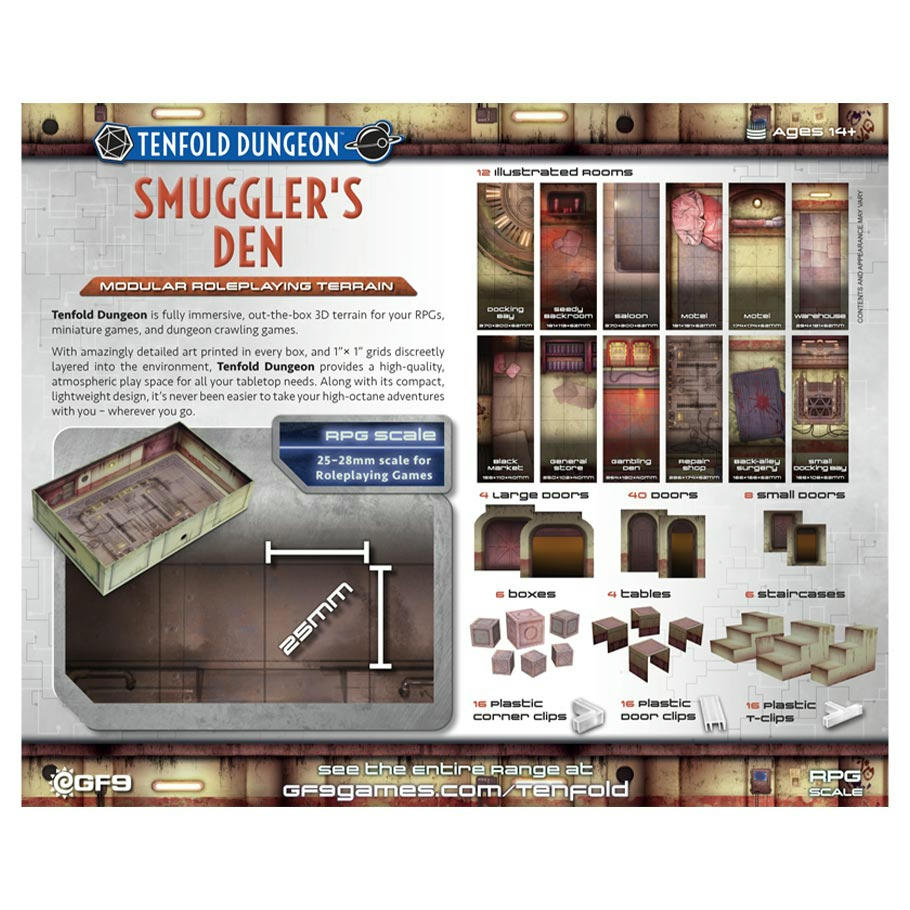 Image of Tenfold Dungeon Smuggler's Den Roleplaying Game RPG Modular Terrain Set TFD011