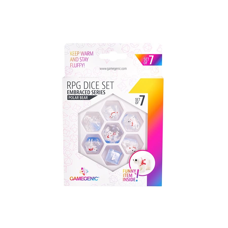 7CT GAMEGENIC RPG DICE SET: EMBRACED SERIES: POLAR BEAR