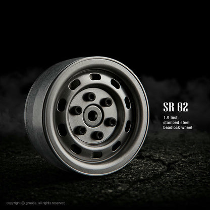 Image of G-Made 1.9 SR02 1/10th Scale Steel Beadlock Rock Crawler Wheels (2pcs) GMA70177