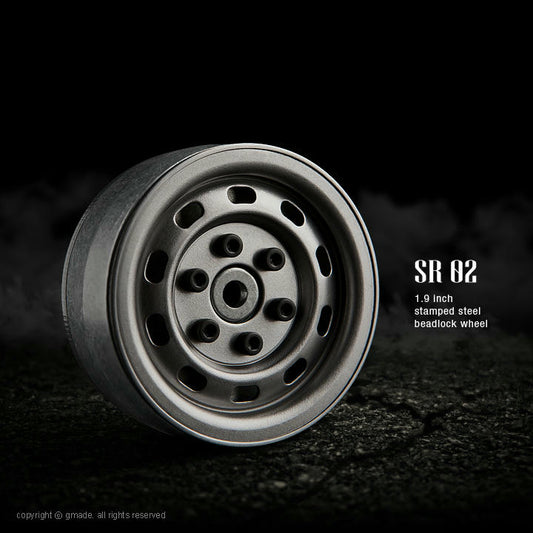 Image of G-Made 1.9 SR02 1/10th Scale Steel Beadlock Rock Crawler Wheels (2pcs) GMA70177