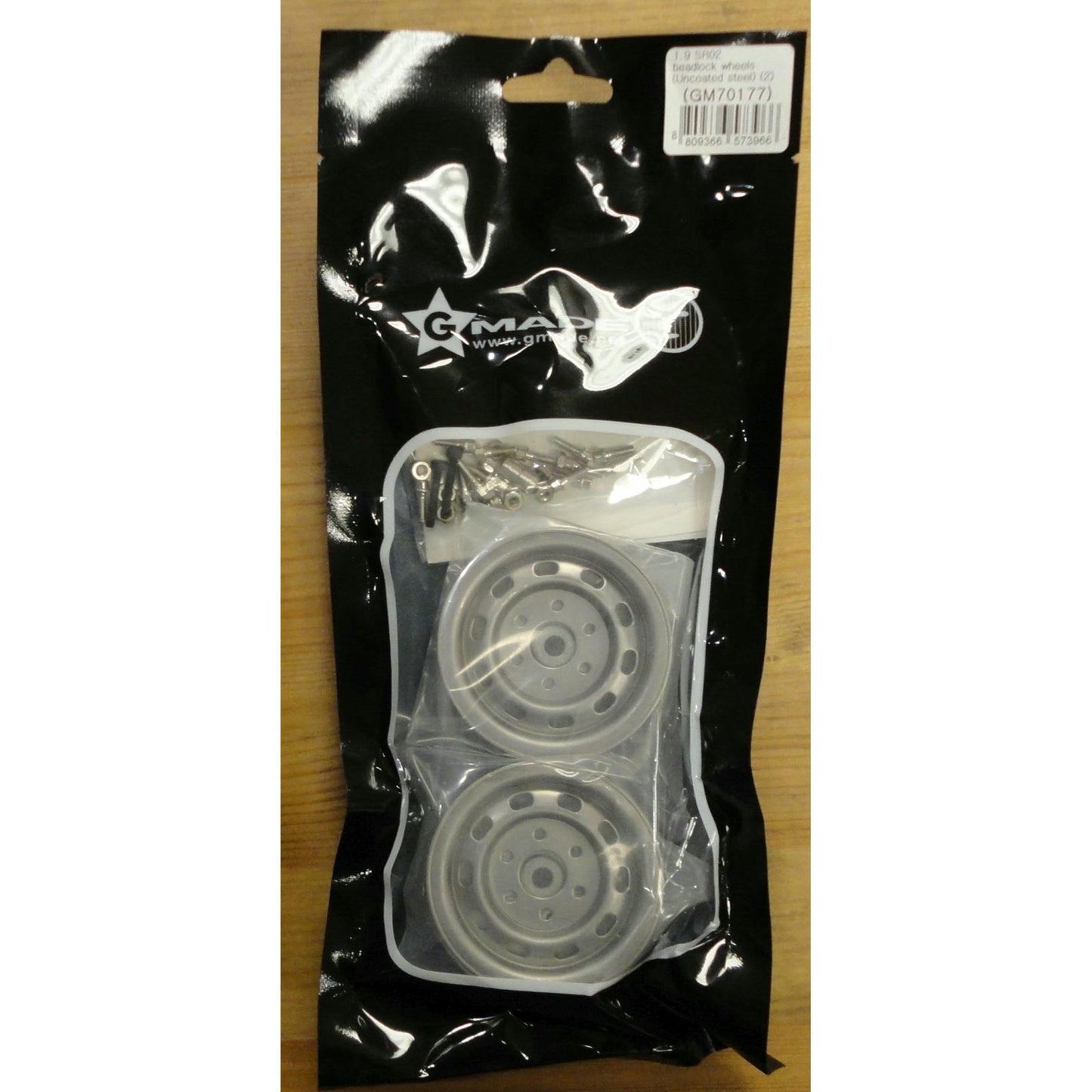 Image of G-Made 1.9 SR02 1/10th Scale Steel Beadlock Rock Crawler Wheels (2pcs) GMA70177