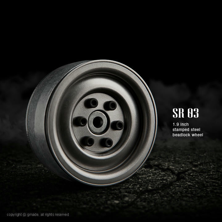 Image of G-Made 1.9 SR03 1/10th Scale Steel Beadlock Rock Crawler Wheels (2pcs) GMA70187
