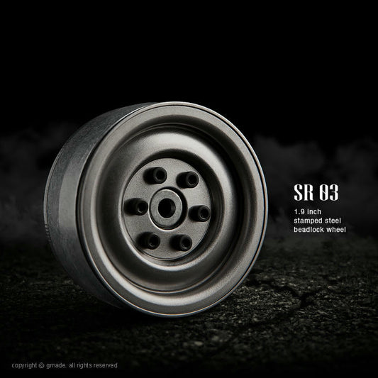 Image of G-Made 1.9 SR03 1/10th Scale Steel Beadlock Rock Crawler Wheels (2pcs) GMA70187