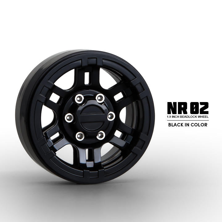 Image of NR02 1.9 Beadlock Wheels Black (2)