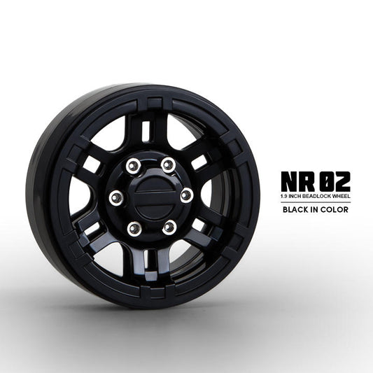 Image of NR02 1.9 Beadlock Wheels Black (2)
