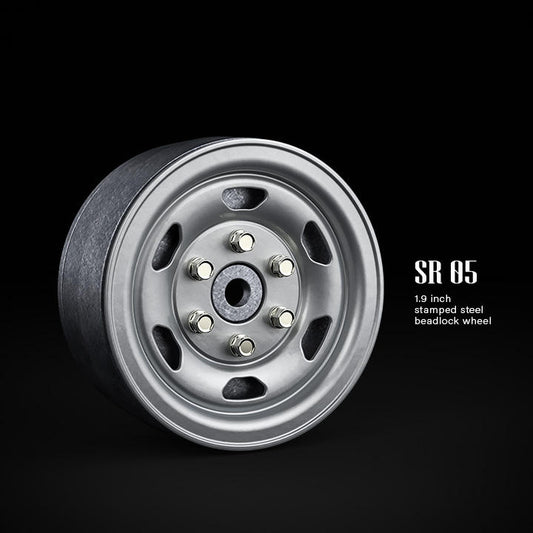 Image of 1.9 SR05 Beadlock Wheels (Semigloss Silver) (2)