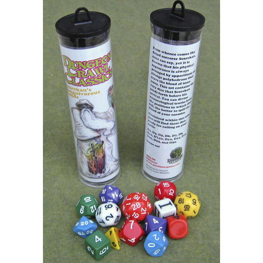 Image of Dungeon Crawl Classics Sezrekan's Sanguivorous Solids Dice Set IMP GMG6042