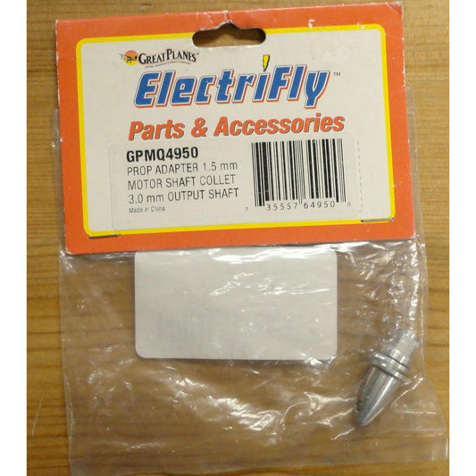 Image of Great Planes Collet Prop Adapter 1.5mm Input to 3mm Output GPMQ4950