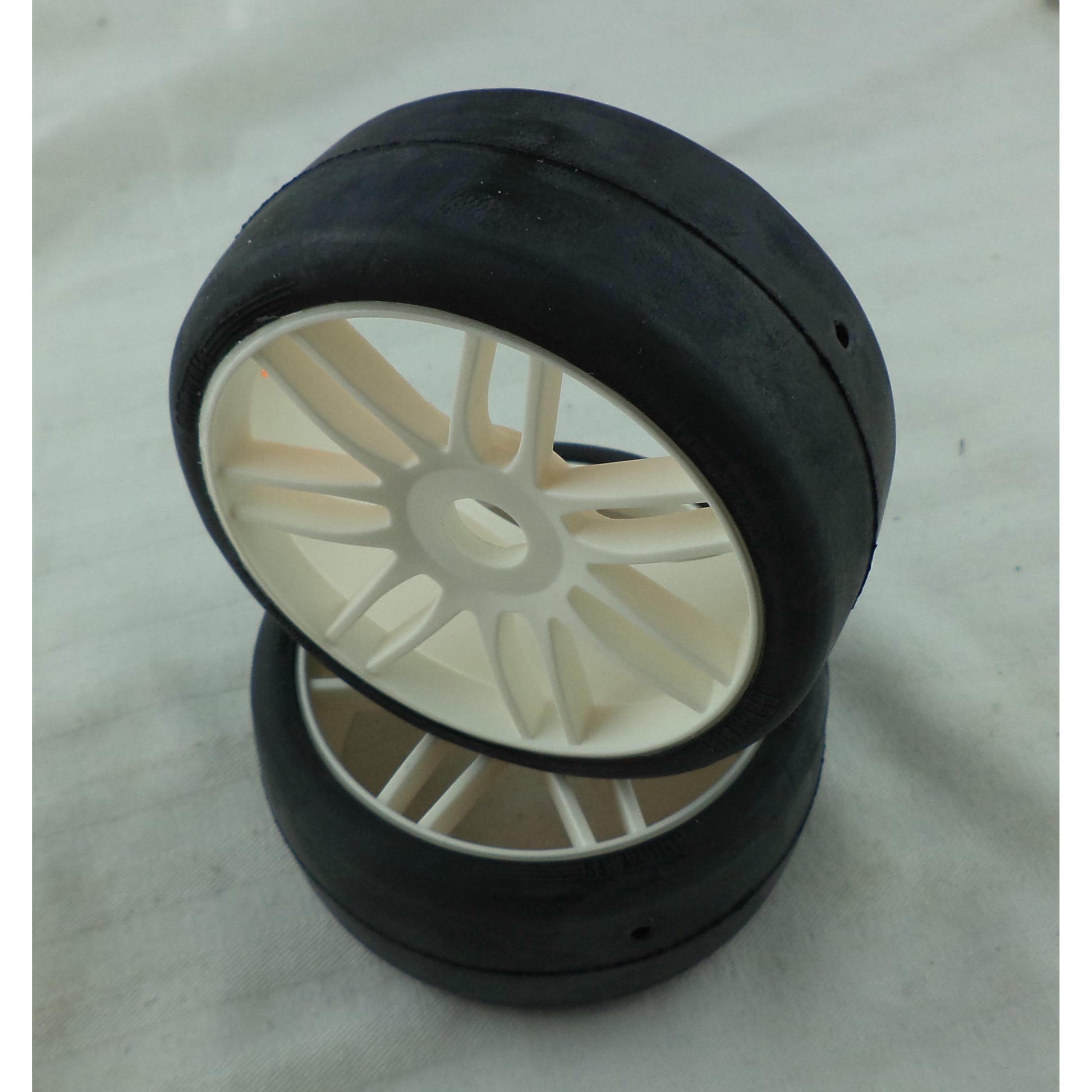 Image of GRP 1/8th GT S2 Compound XXSoft T02 Slick Tires/White Hard Wheels GTJ02-S1