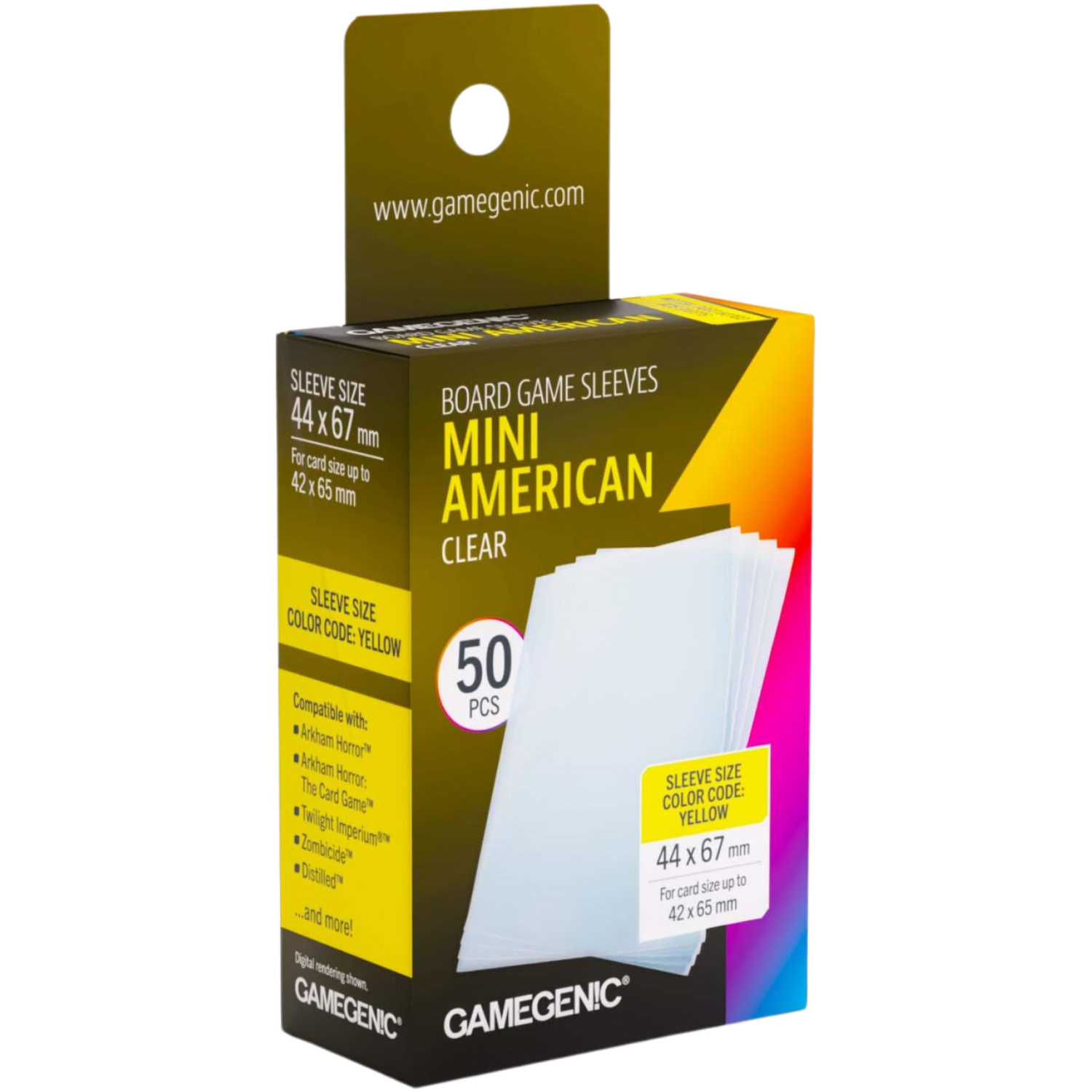 Board Game Sleeves Mini American Clear