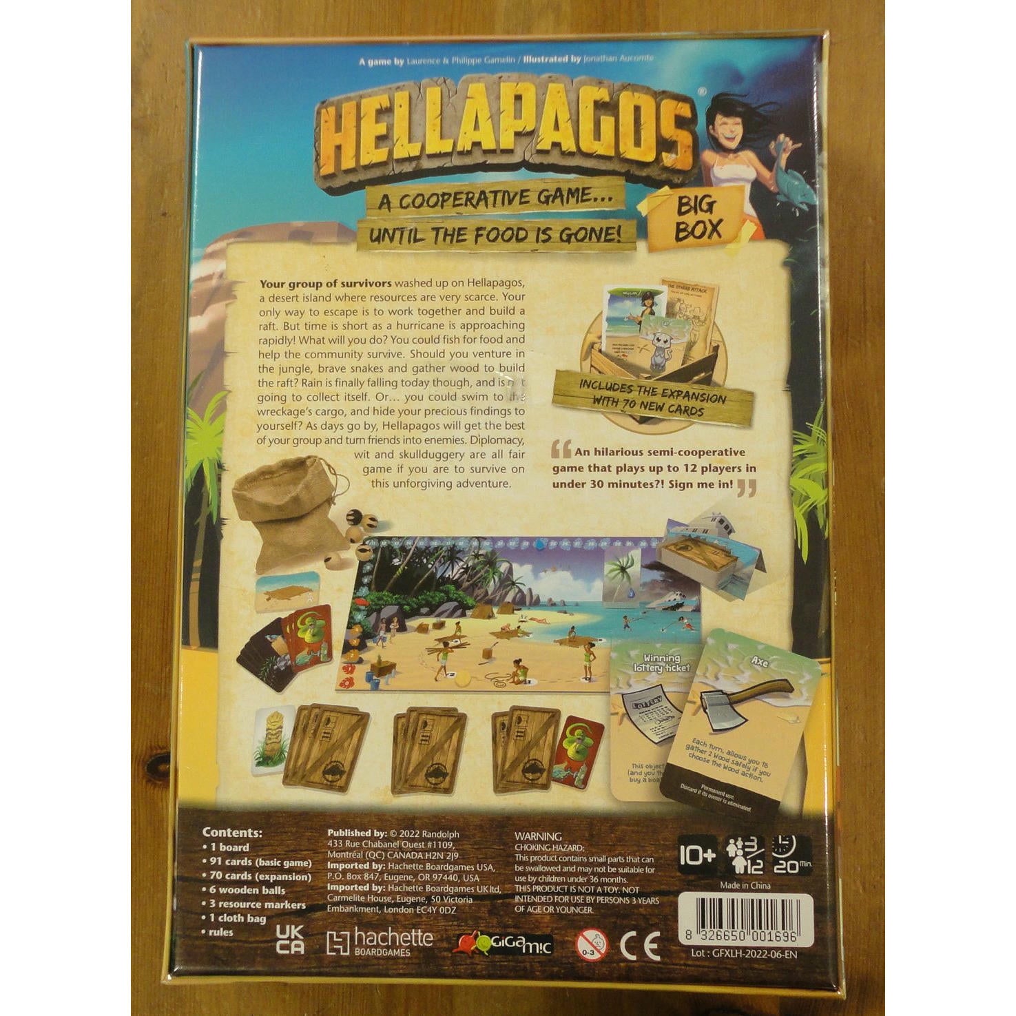 Image of Hellapogas Big Box semi-cooperative board game of survival by Gigamic Games