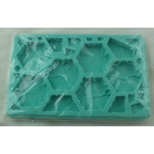 Image of Hirst Arts #182 2 Hex Rock Fantasy Miniatures Scenery Mold HIR182