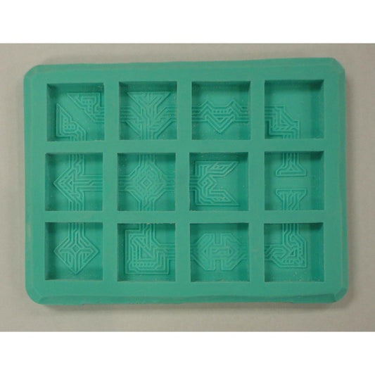 Image of Hirst Arts Skematic Floor Tiles Fantasy Miniatures Silicone Mold HIR212
