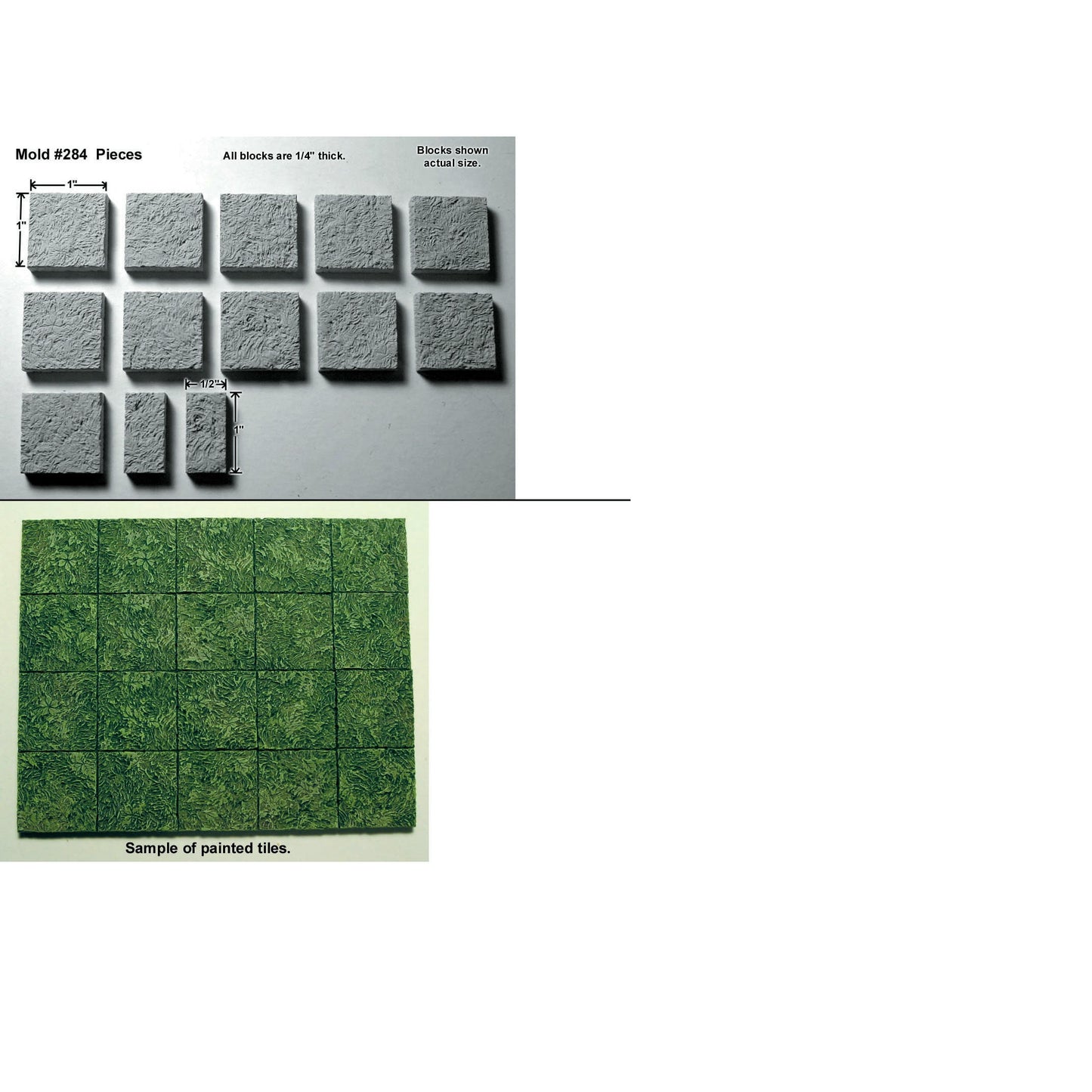 Image of Hirst Arts #284 1 Grass Tiles Fantasy Miniatures Scenery Mold HIR284