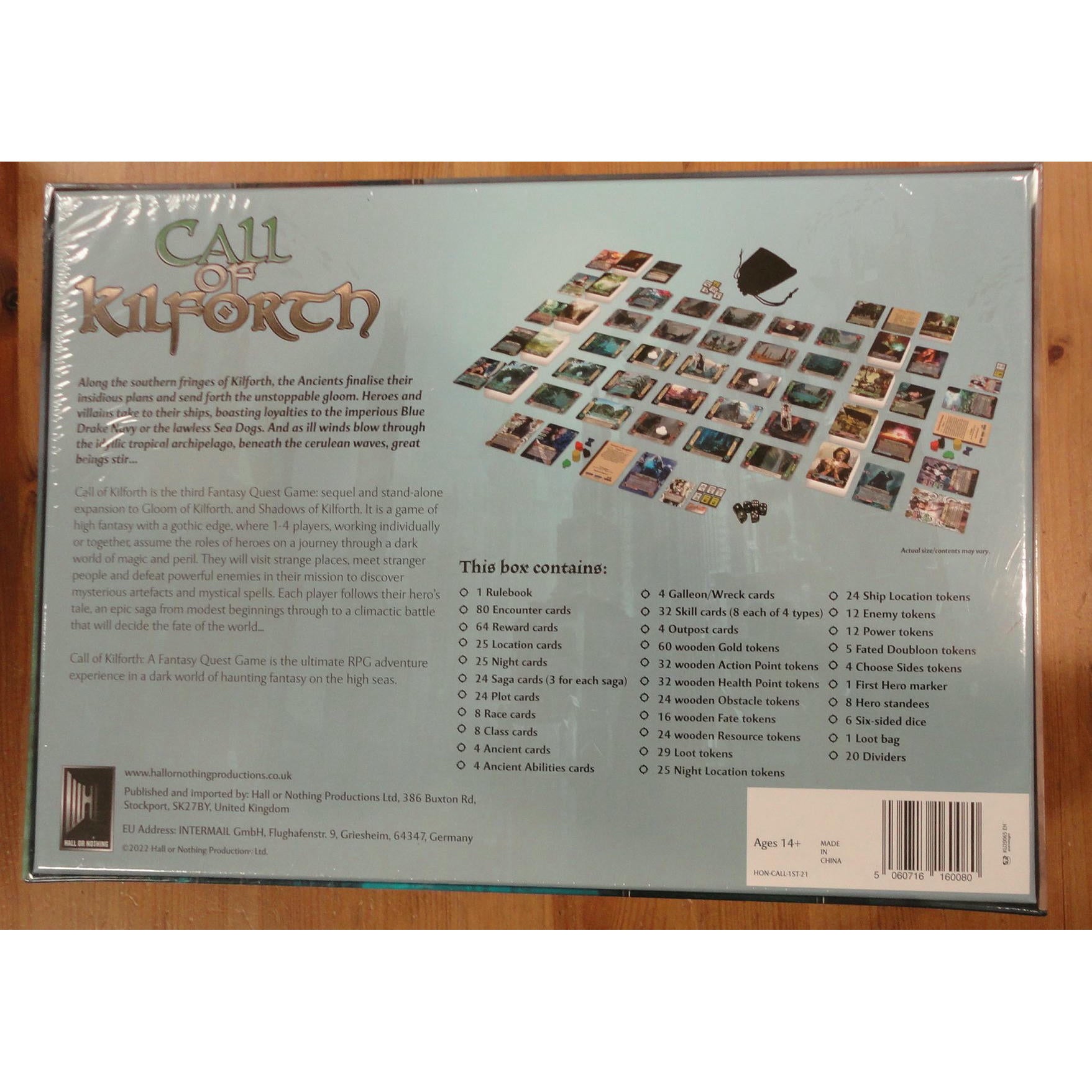 Image of Call of Kilforth Fantasy Quest Board Game by Hall or Nothing HONCALL1ST21