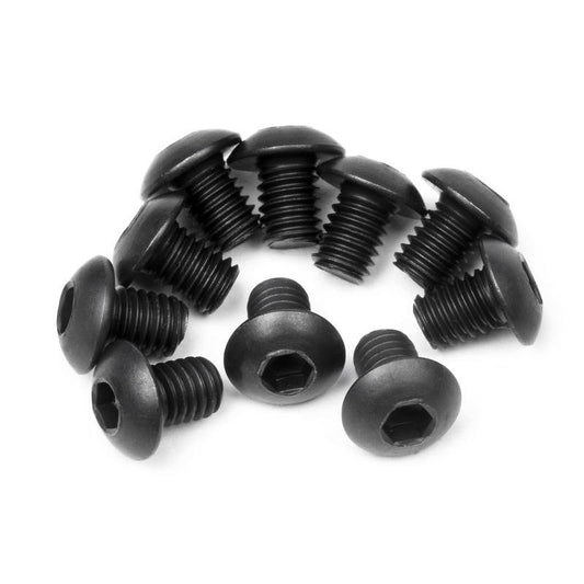 Image of Button Head Screw M3X4mm (Hex Socket/10pcs)