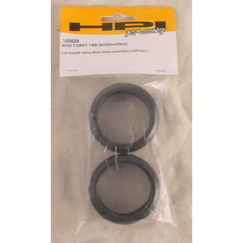 Image of HPI Cup Racer MX60 (Tamiya Mini) T-Drift Tires (60x25mm, One Pair) HPI100629