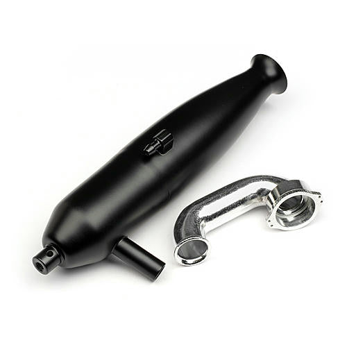 Image of HPI Racing Pulse 4.6 18th Buggy Black Exhaust Pipe & Manifold HPI101396