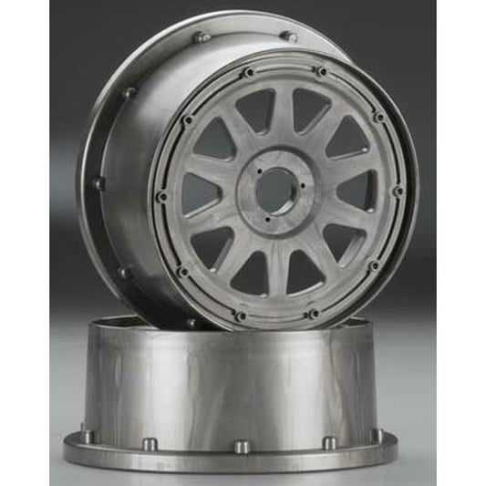 Image of HPI Baja 5T/5SC TR-10 Front Wheel Gunmetal w/4mm Offset HPI104972