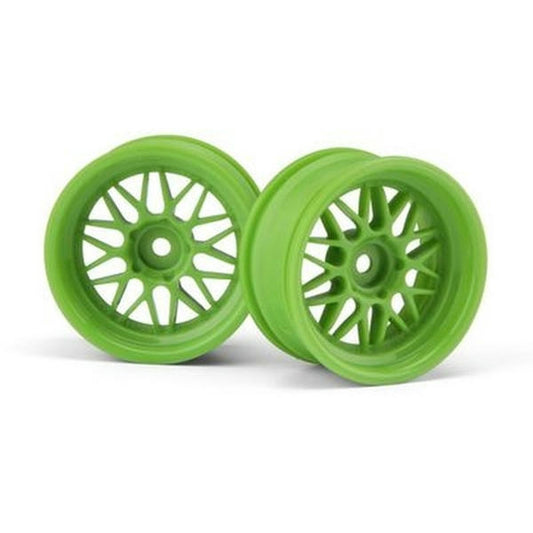 Image of HPI Racing HRE C90 Wheel 26mm Green 6mm Offset (2) HPI106772