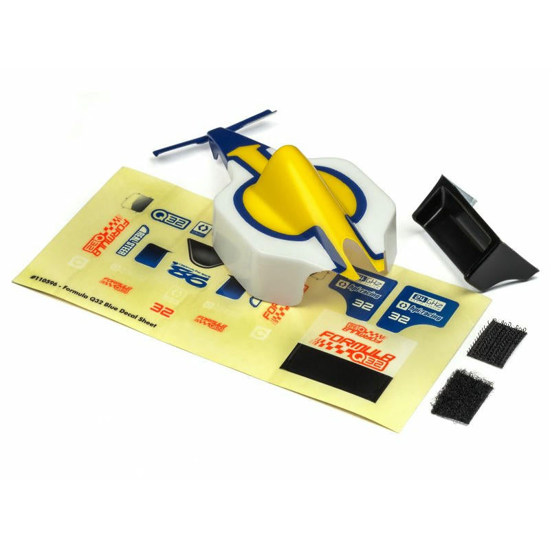 Image of HPI Formula 1/32nd Scale Q32 F1 Car Body and Wing Set (Blue Trim) HPI116718