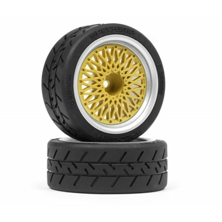 Image of BBS RS 1/10th Touring Car Wheels Silver/Gold 26mm (6mm Offset, 2PCS) HPI120266