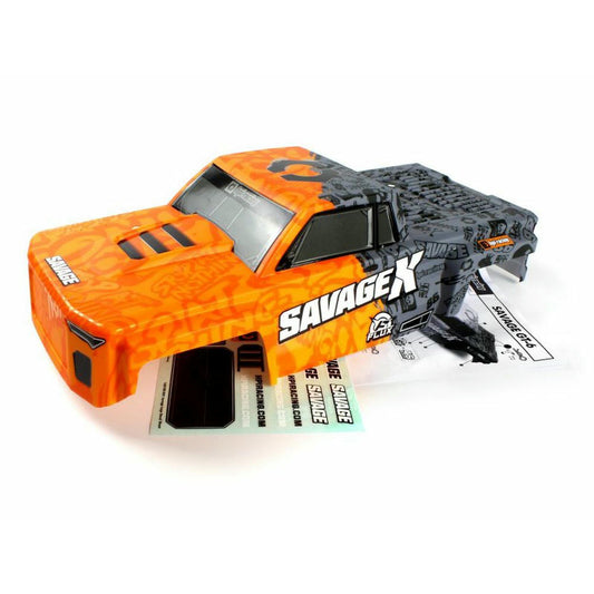 Image of HPI Racing Savage Flux Grey/Orange/Grey PAINTED Body HPI160105