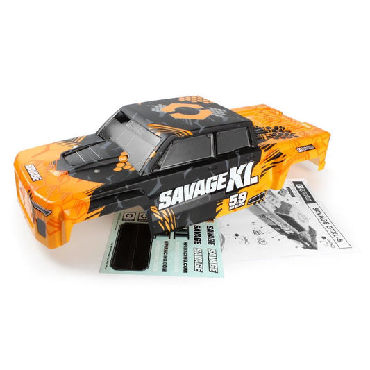 Image of GTXL-6 Kingcab Painted Truck Body (Orange/Black)