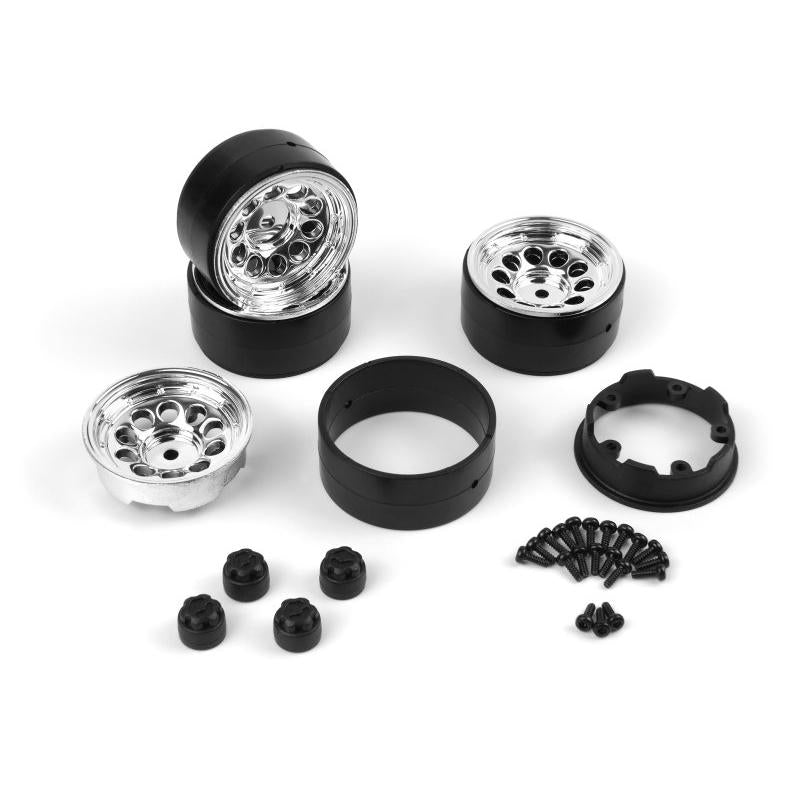 Image of CS-10 Beadlock Wheel 1.2in (Chrome/4pcs) for Venture18