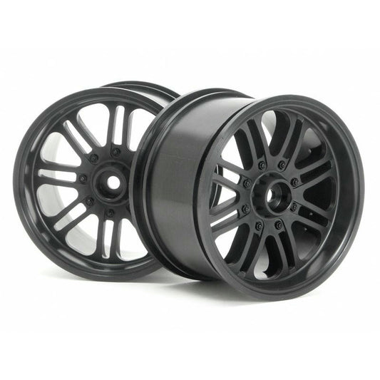 Image of HPI 8-Spoke Black 83x56mm (3.8) Monster Truck Wheels (14mm Hex) HPI3136