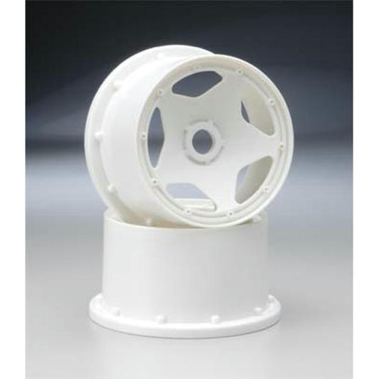Image of HPI Racing 1/5 Baja 5B Buggy White Super Star Wheel 120x75mm Rear (2) HPI3225